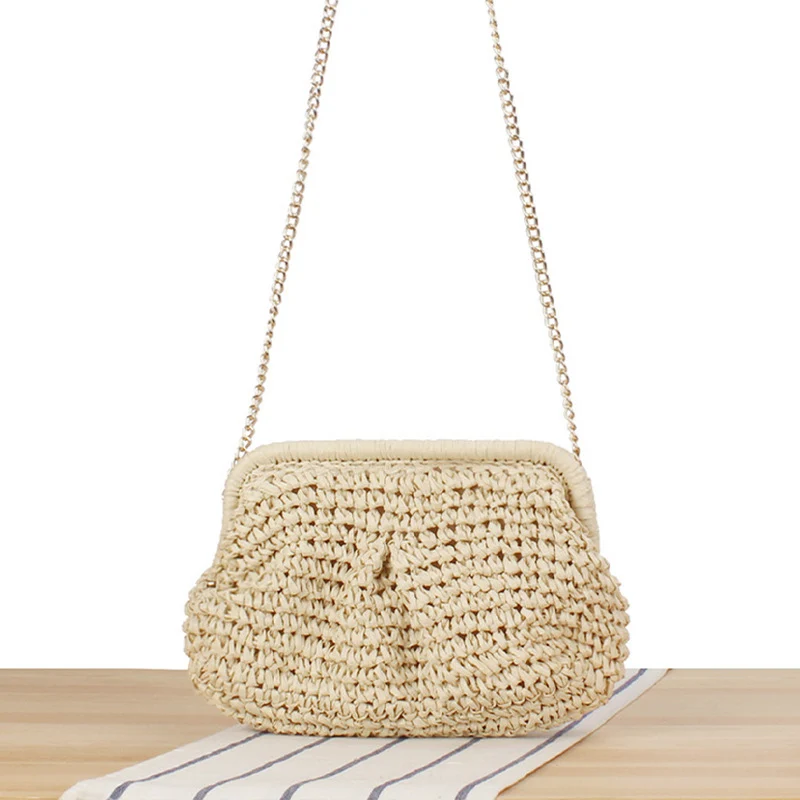 Handtasche mit elegantem Flechtdesign und hochwertiger Kettendekoration Skanto