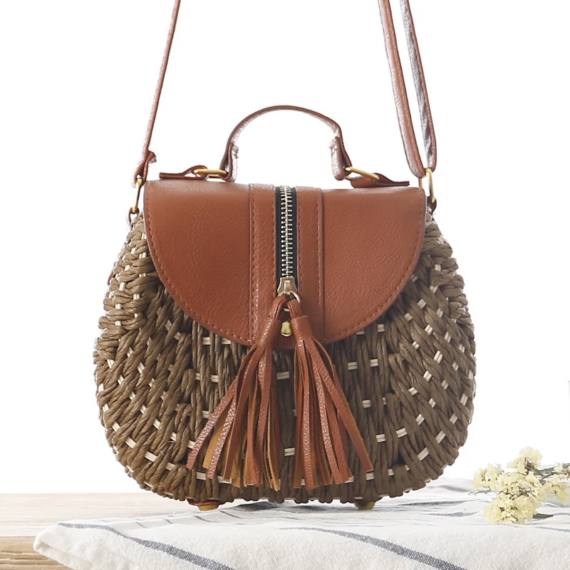 Handtasche mit einzigartigem Flechtdesign und eleganter Klappe Skanto