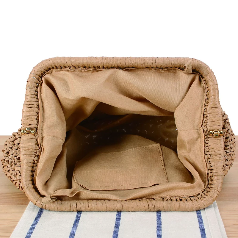 Handtasche mit dekorativem Holzgriff Skanto