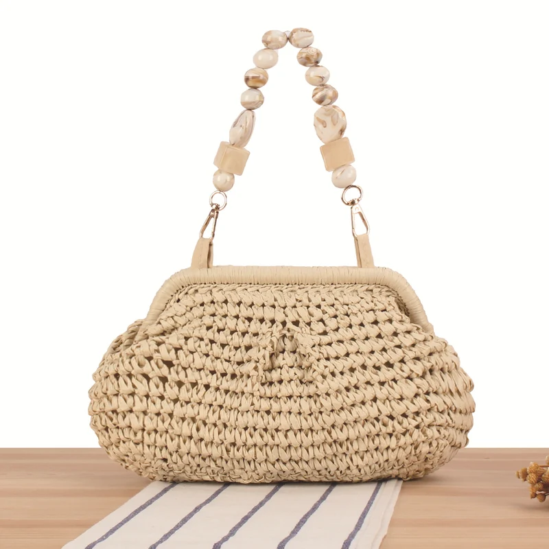 Handtasche mit dekorativem Holzgriff Skanto