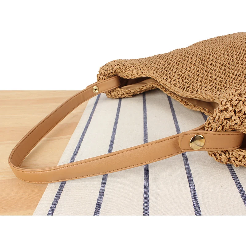 Umhängetasche aus nachhaltigem Kunst-Rattan mit robusten Trageriemen Skanto
