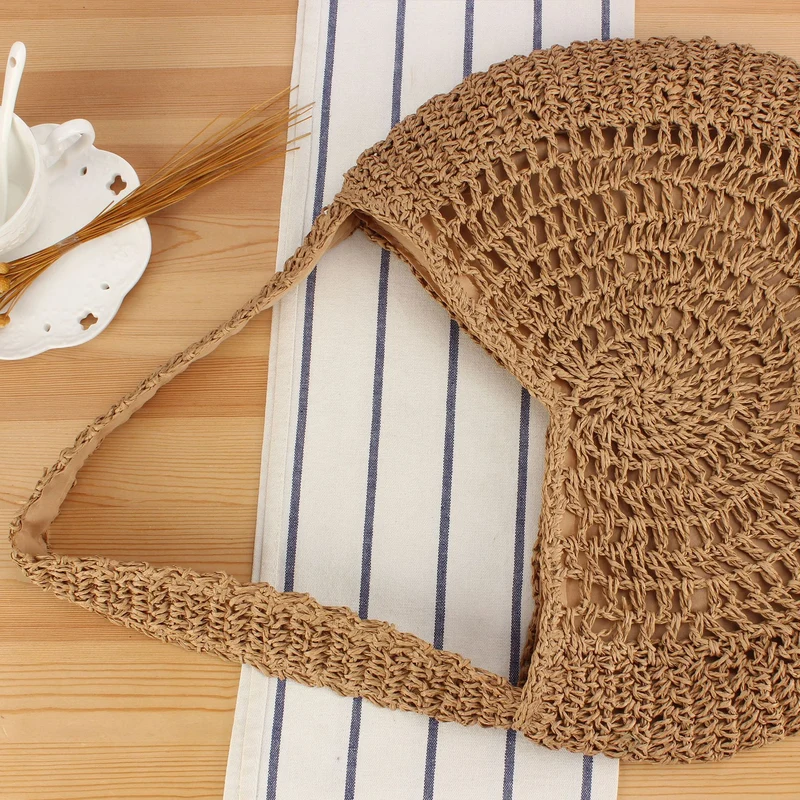 Geflochtene Umhängetasche im modernen Boho-Design Skanto