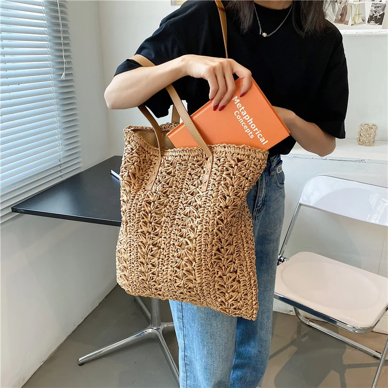 Gewebte Handtasche aus Naturmaterial Skanto