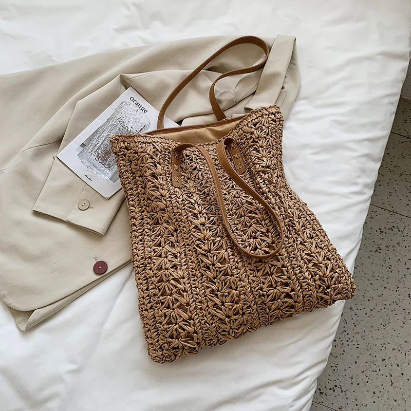 Gewebte Handtasche aus Naturmaterial Skanto