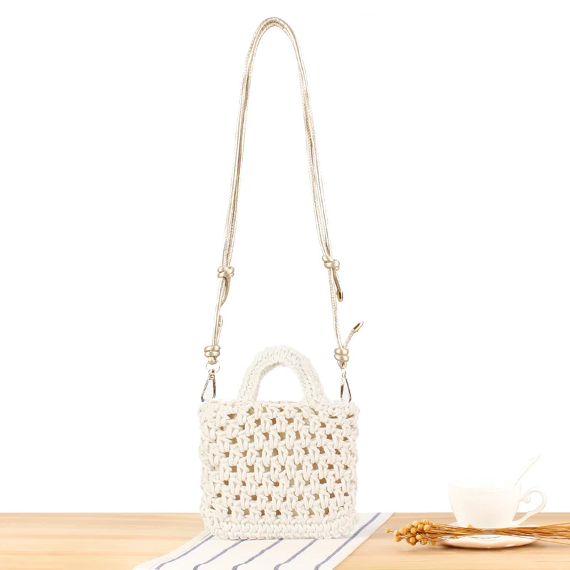 Handtasche im modernen Makramee-Design Skanto
