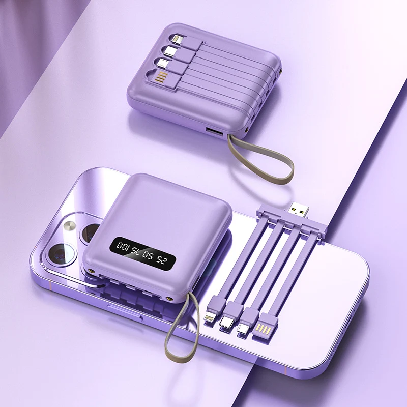 Multifunktionale Powerbank mit integriertem Kabel Skanto