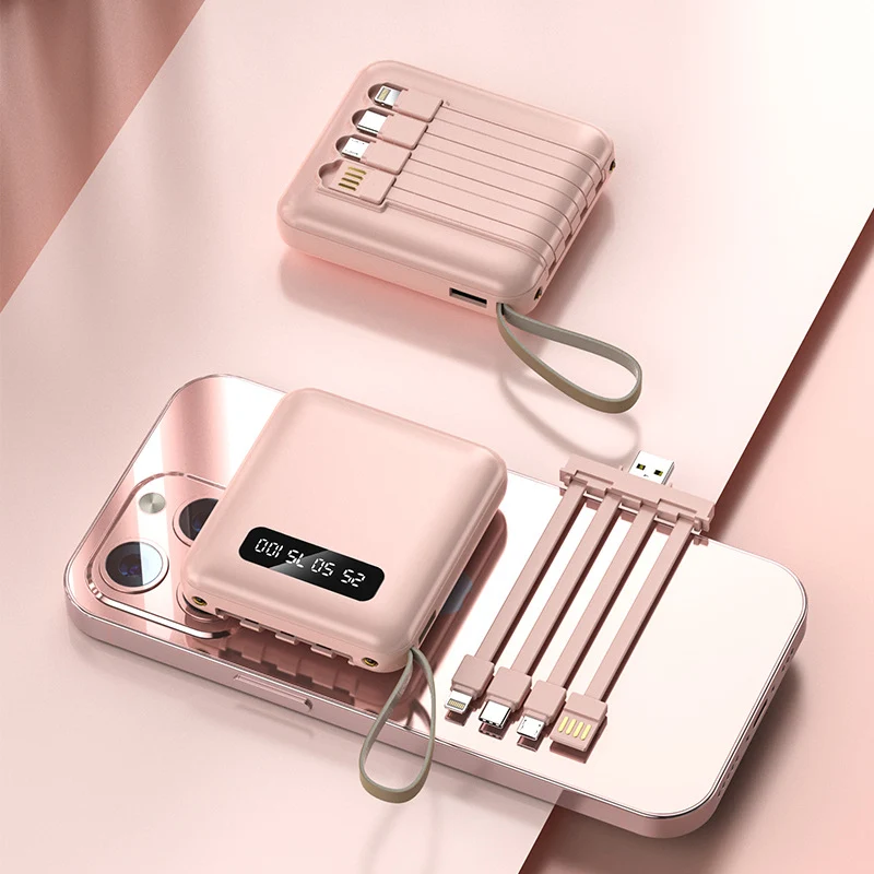 Multifunktionale Powerbank mit integriertem Kabel Skanto