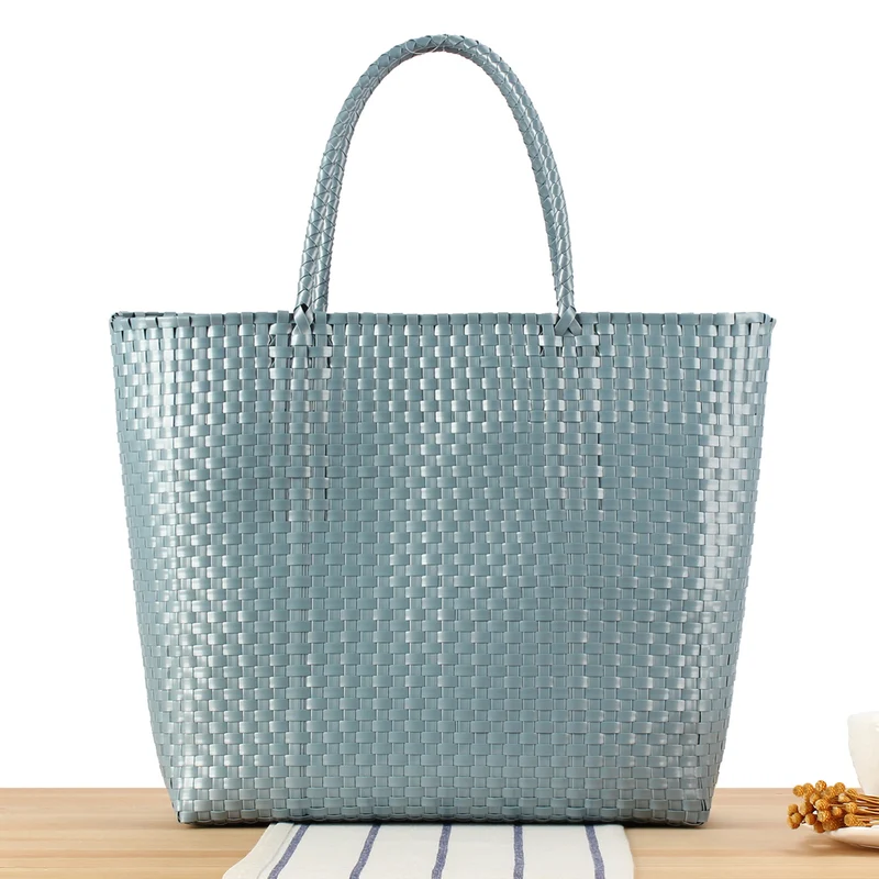 Moderne Strandtasche aus hochwertigem Korbgeflecht Skanto
