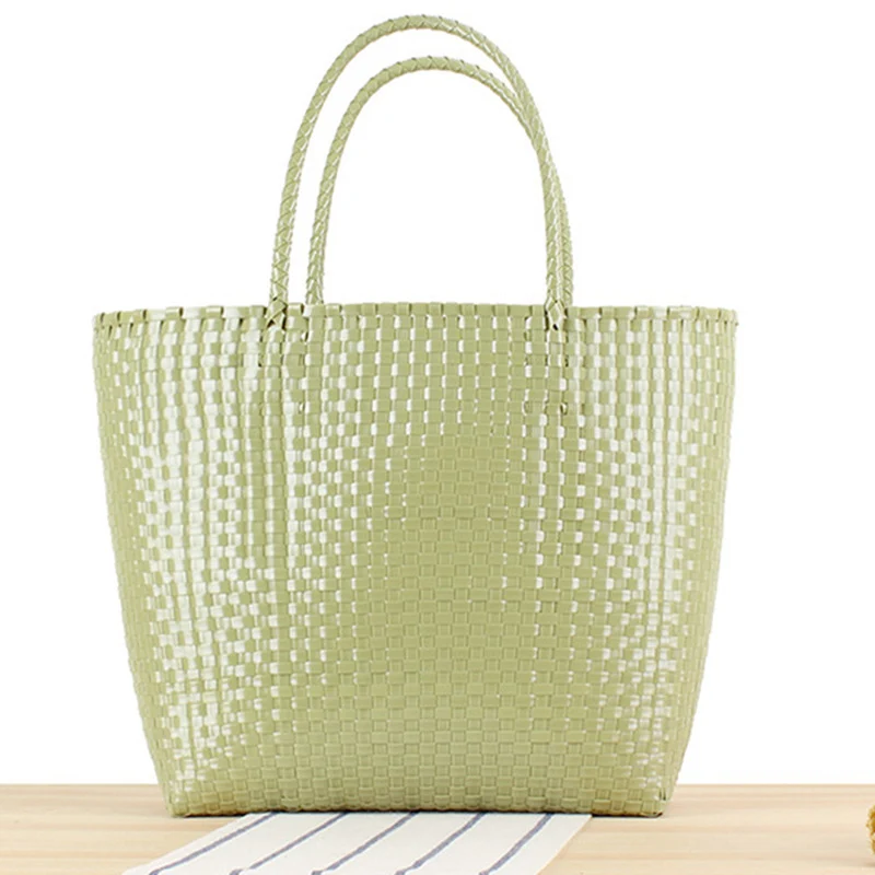 Moderne Strandtasche aus hochwertigem Korbgeflecht Skanto