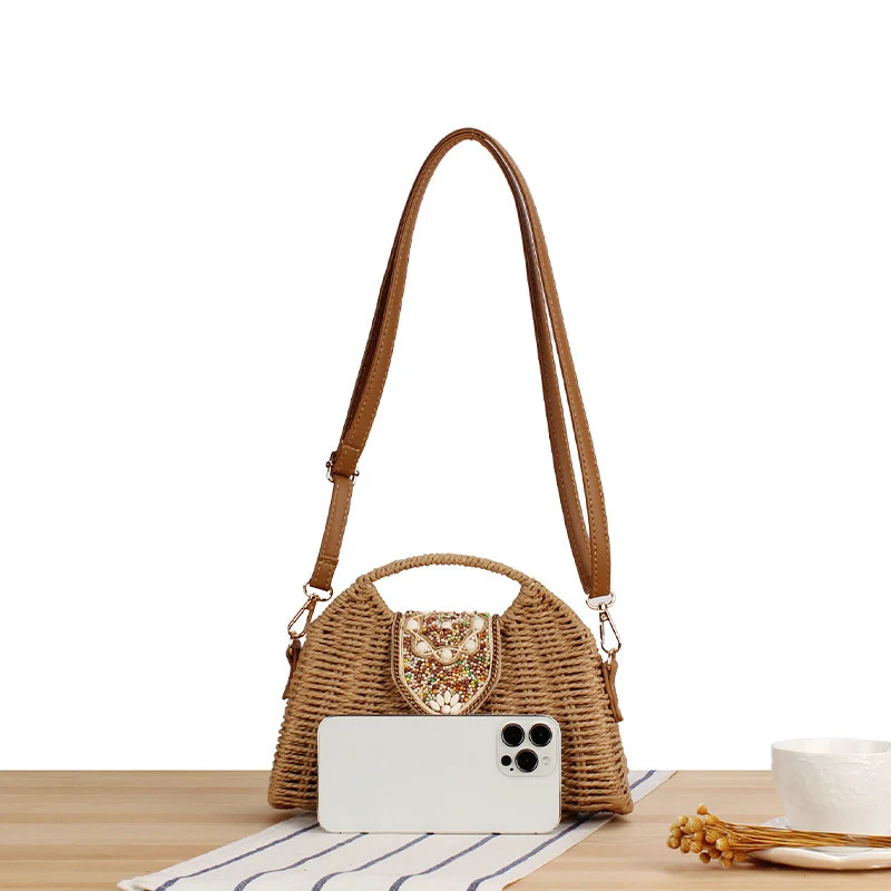 Elegante Korbtasche mit einzigartigem Verschluss Skanto