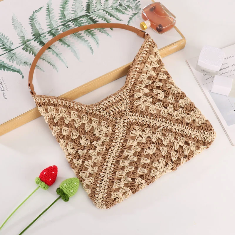 Handgefertigte Makramee-Schultertasche im stilvollen Design Skanto