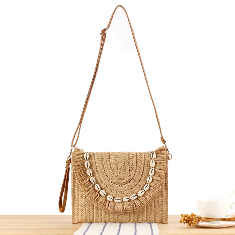 Stilvolle Handtasche mit gefranster Muschelverzierung Skanto
