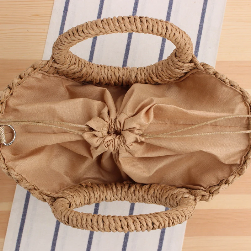 Handgefertigte Korbtasche im Boho-Stil Skanto