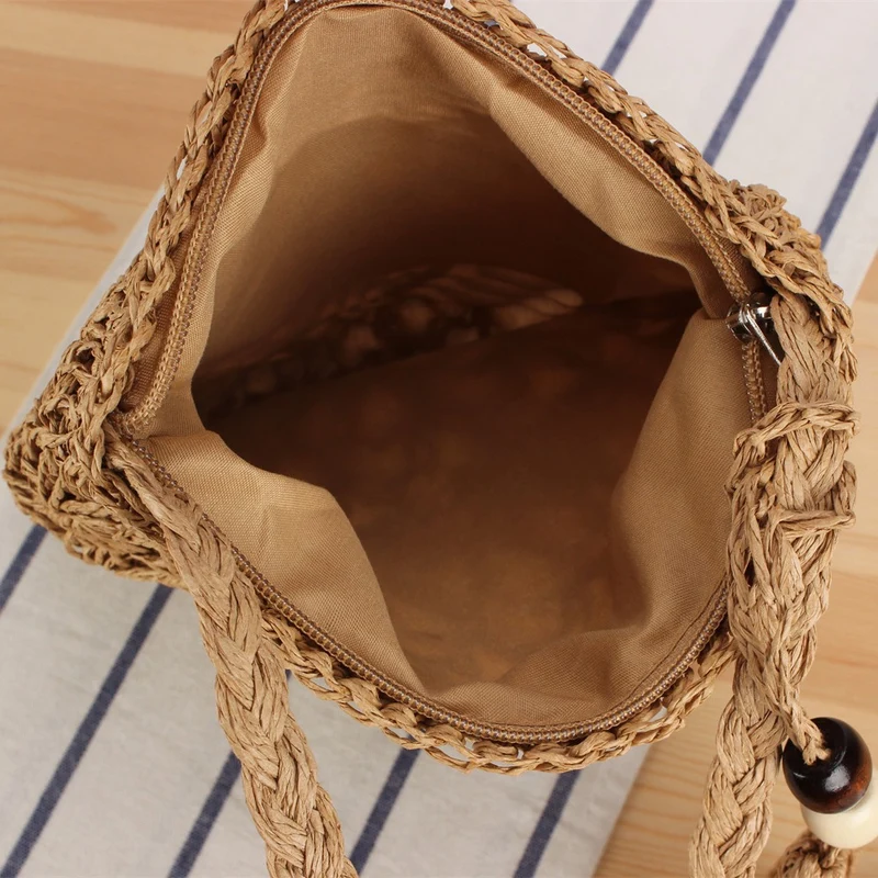 Makramee Schultertasche mit verspieltem Quastendetail Skanto