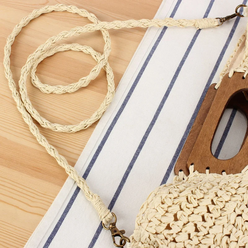 Makramee Schultertasche mit Holzgriff Skanto