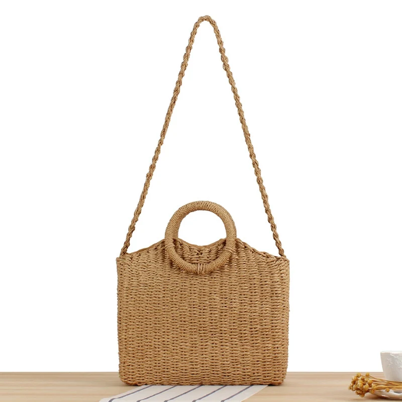 Geflochtene Strandtasche mit runden Griffen Skanto