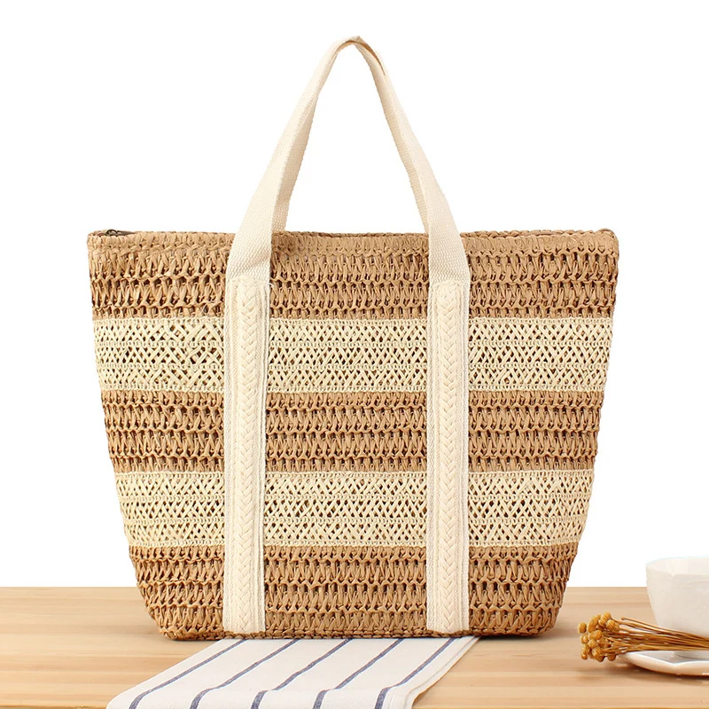 Geflochtene Strandtasche mit robusten Riemen Skanto