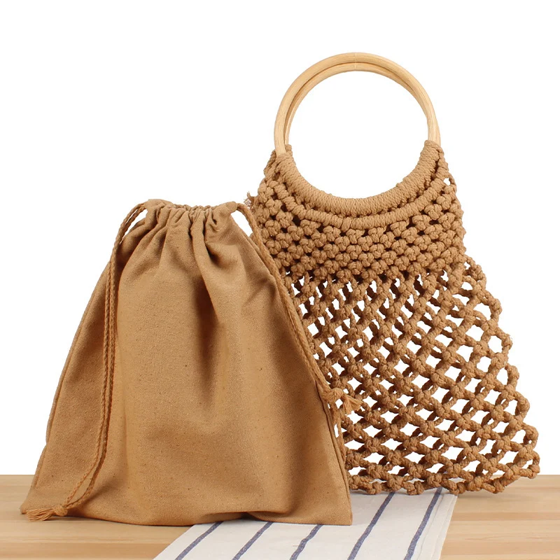 Elegante gewebte Tasche mit rundem Griff Skanto