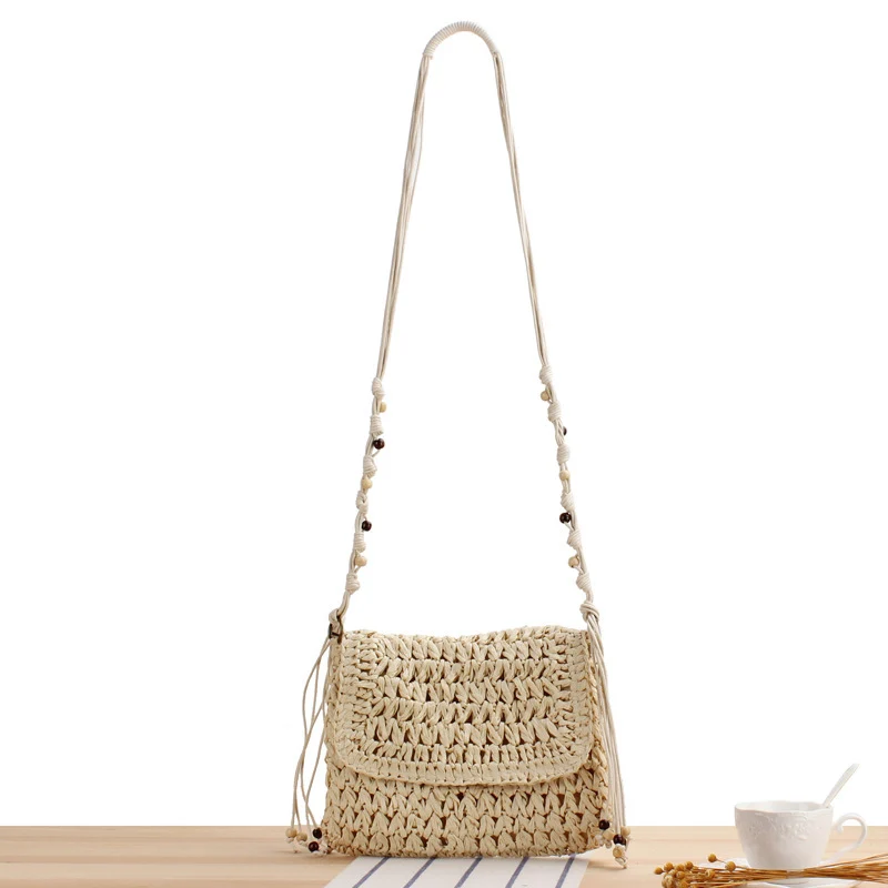 Hochwertige Handtasche aus gewebtem Naturmaterial Skanto
