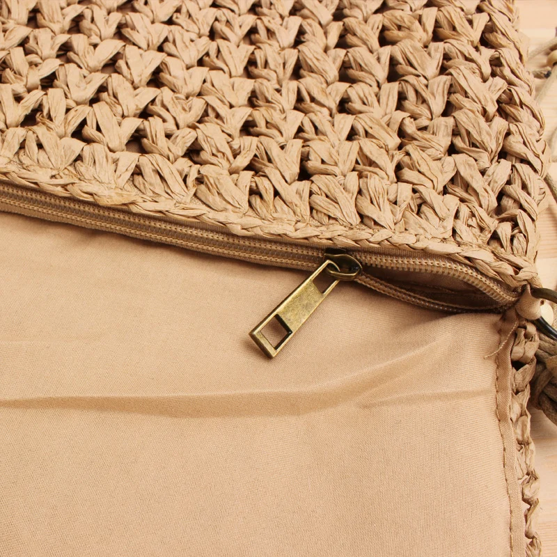 Hochwertige Handtasche aus gewebtem Naturmaterial Skanto