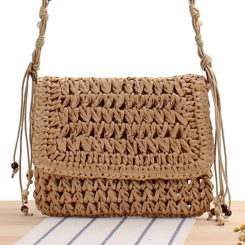 Hochwertige Handtasche aus gewebtem Naturmaterial Skanto