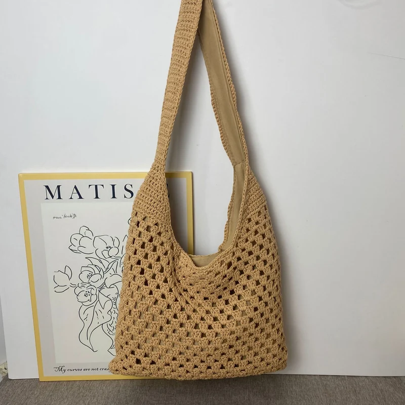 Handgeknüpfte Umhängetasche im Häkeldesign Skanto