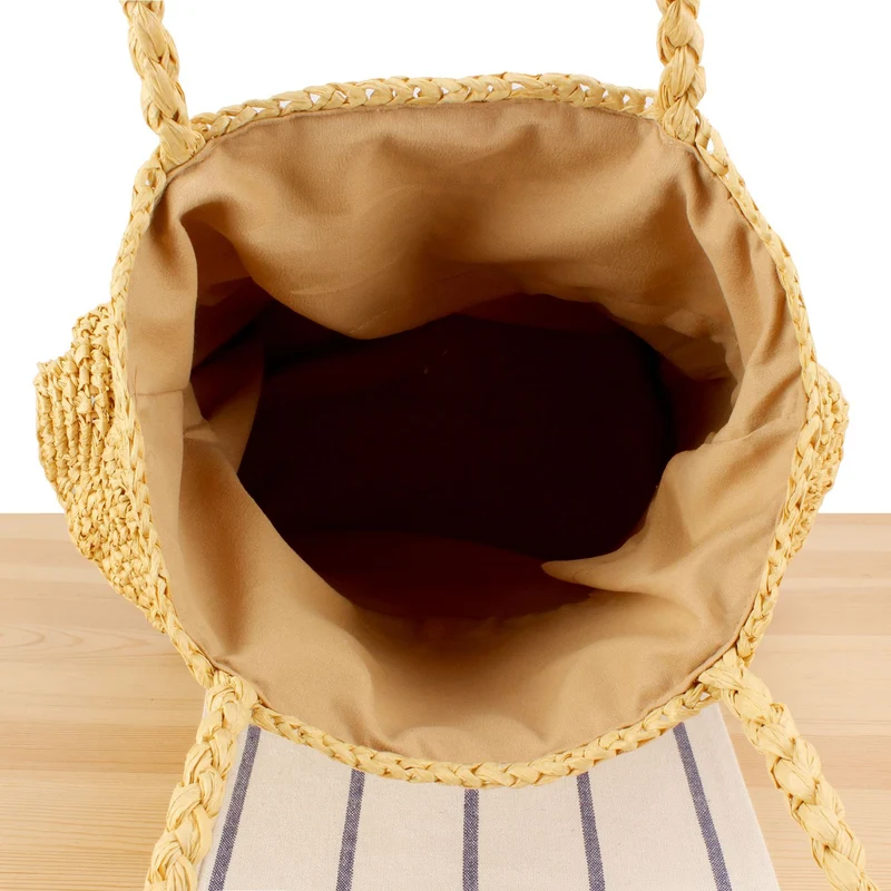 Geflochtene Rucksacktasche mit stilvollen Rüschendetails Skanto