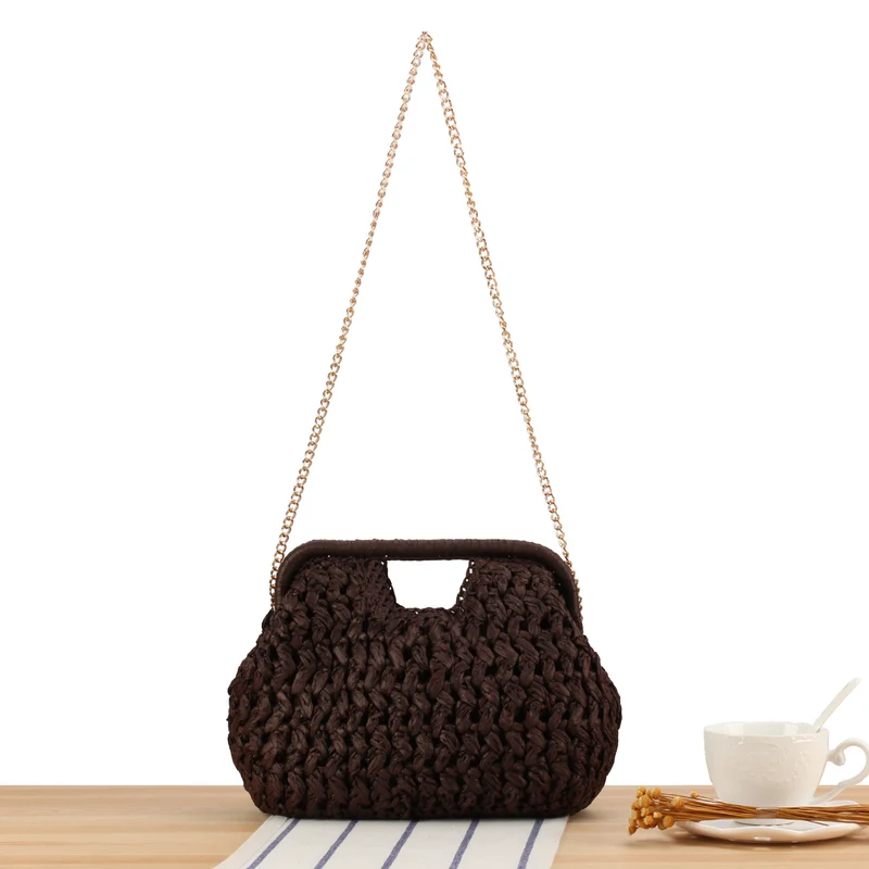 Besondere Handtasche aus Natur-Raffia Skanto