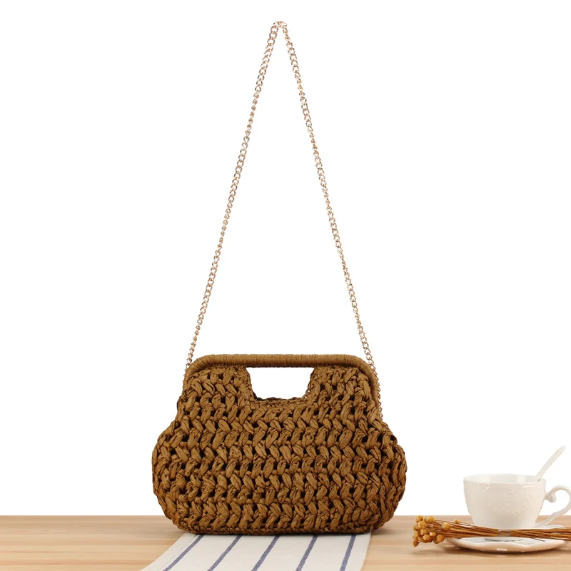 Besondere Handtasche aus Natur-Raffia Skanto
