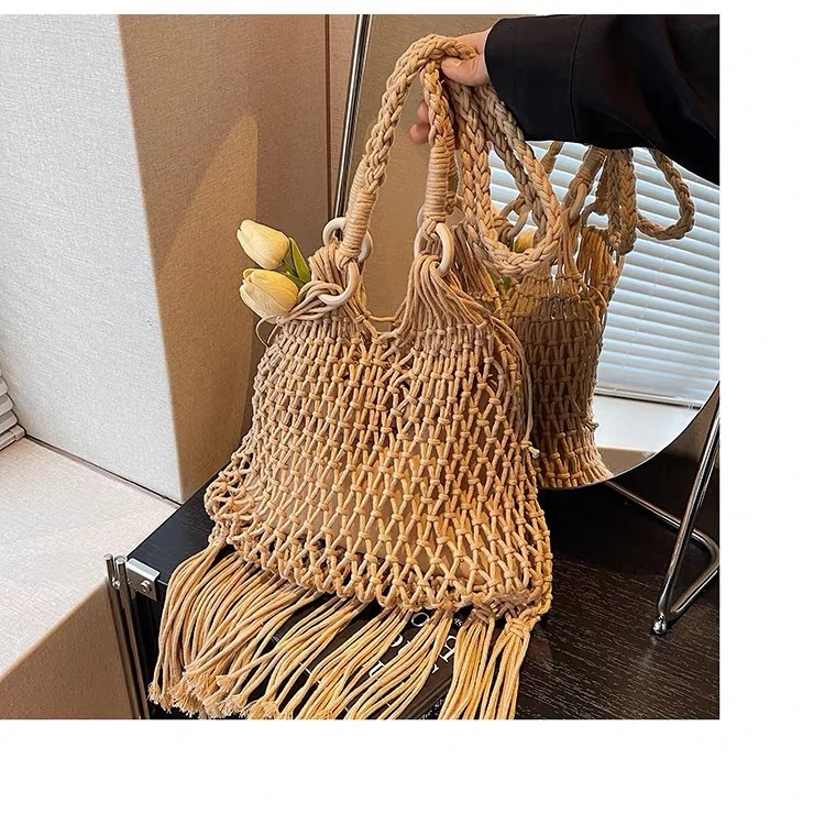 Handgeknüpfte Makramee-Tasche Skanto