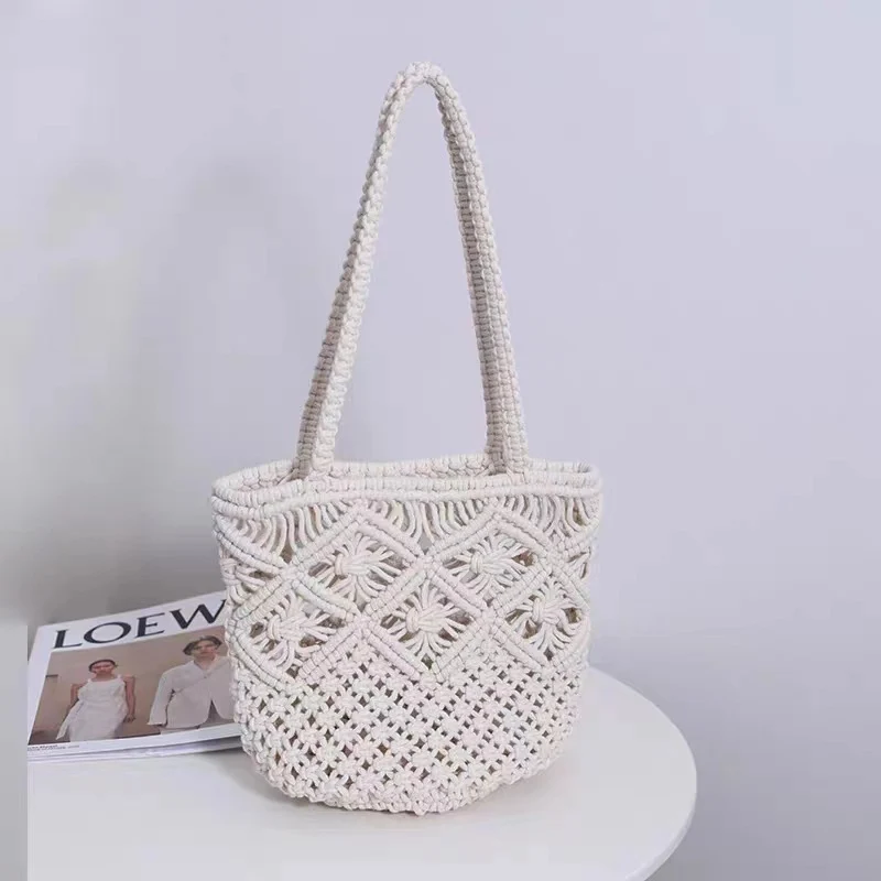 Handgeknüpfte Kunstfasertasche Skanto