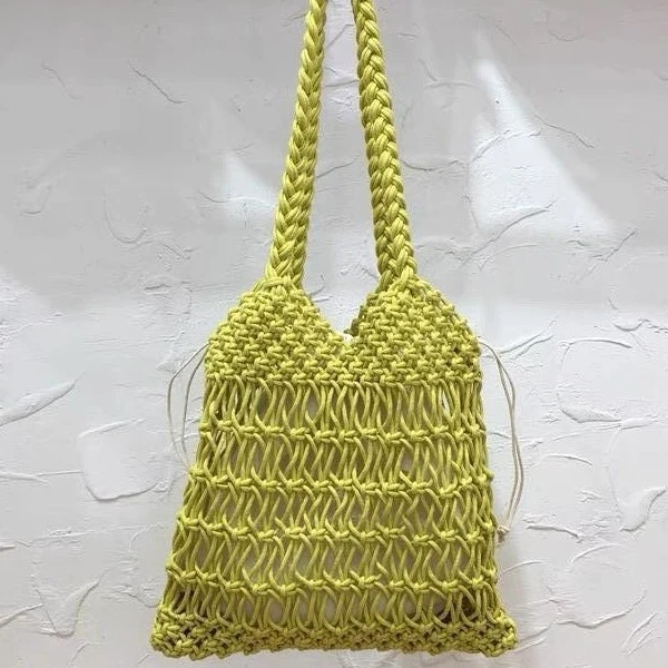 Handgestrickte Tragetasche und Strandtasche Skanto