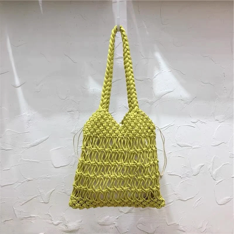 Handgestrickte Tragetasche und Strandtasche Skanto