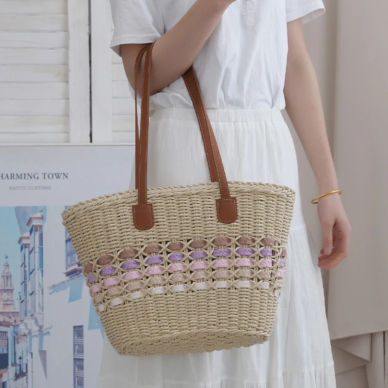 Strohhandtasche Skanto