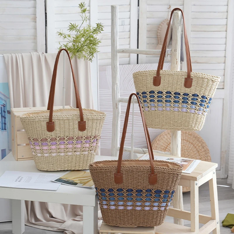 Strohhandtasche Skanto