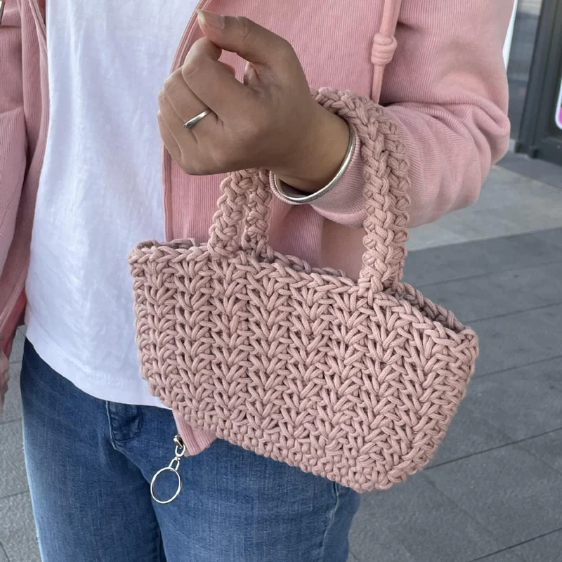 Handgeknüpfte Baumwolltasche Skanto