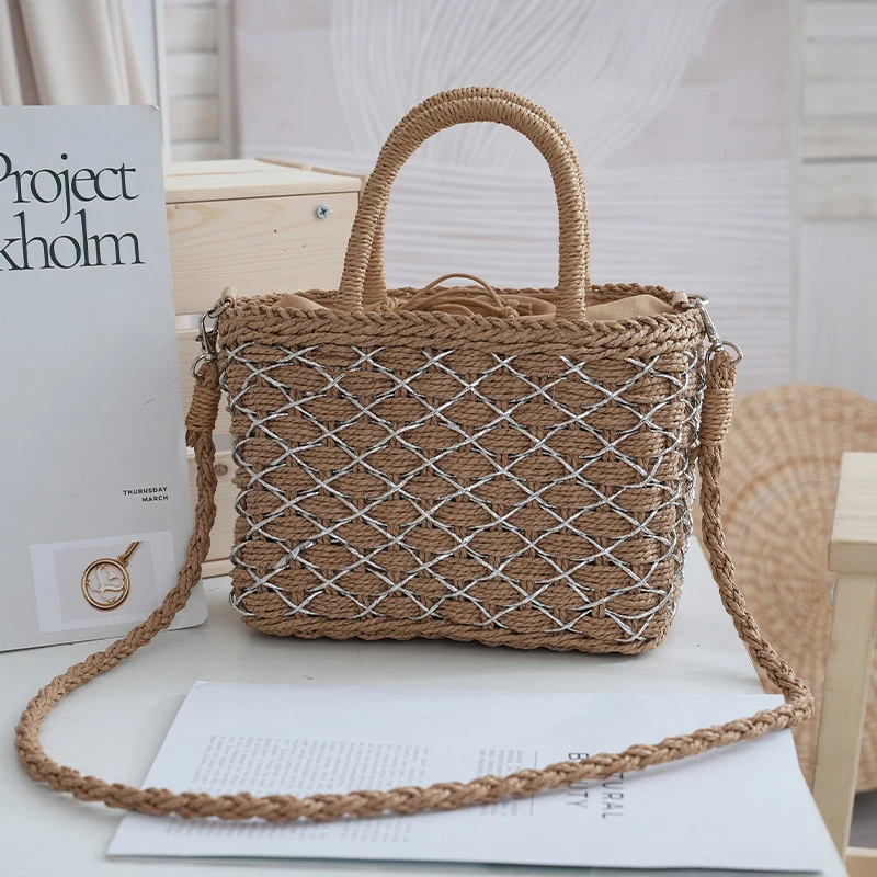 Stylische Rattan-Handtasche Skanto
