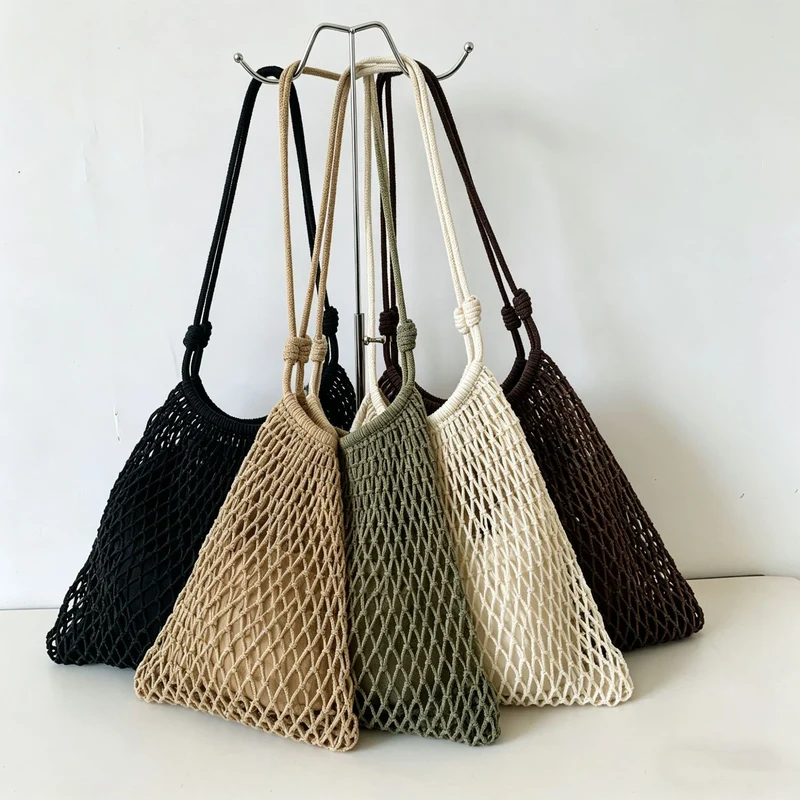 Mesh-Strandtasche mit verstellbarem Kordelzug Skanto