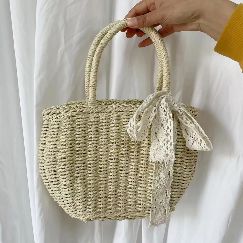 Handgemachte Strohhandtasche Skanto
