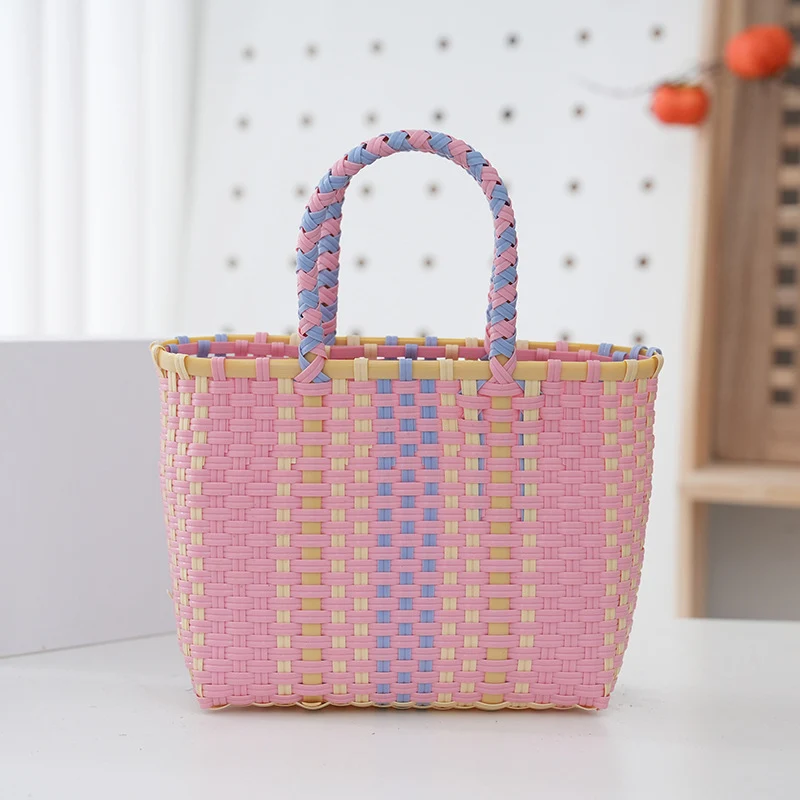 Handtasche aus strapazierfähigem Kunststoffmaterial mit gewebtem Design Skanto
