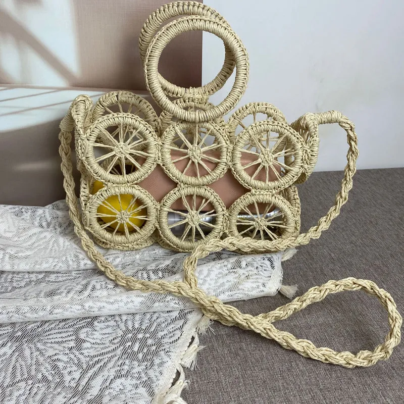 Künstlerische Korbtasche mit auffälligem Muster Skanto