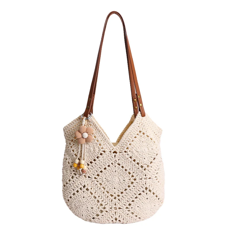 Handgemachte Makramee Shopper-Tasche Skanto