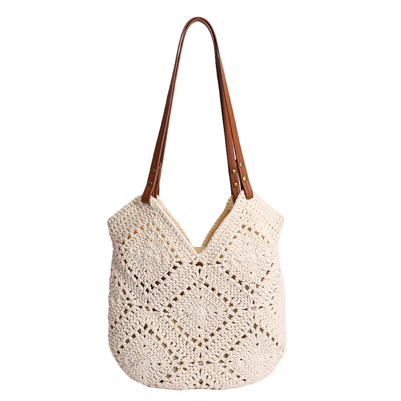 Handgemachte Makramee Shopper-Tasche Skanto