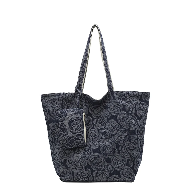 Große Tote Bag mit Blumenmuster Skanto