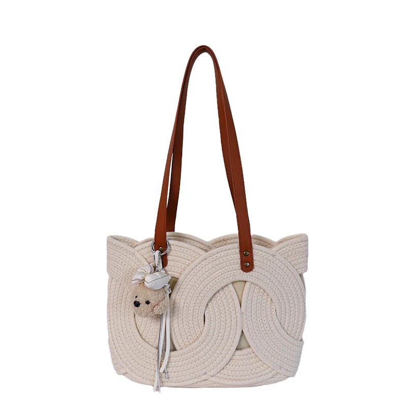 Designer-Tote Bag mit dekorativem Flechtmuster Skanto