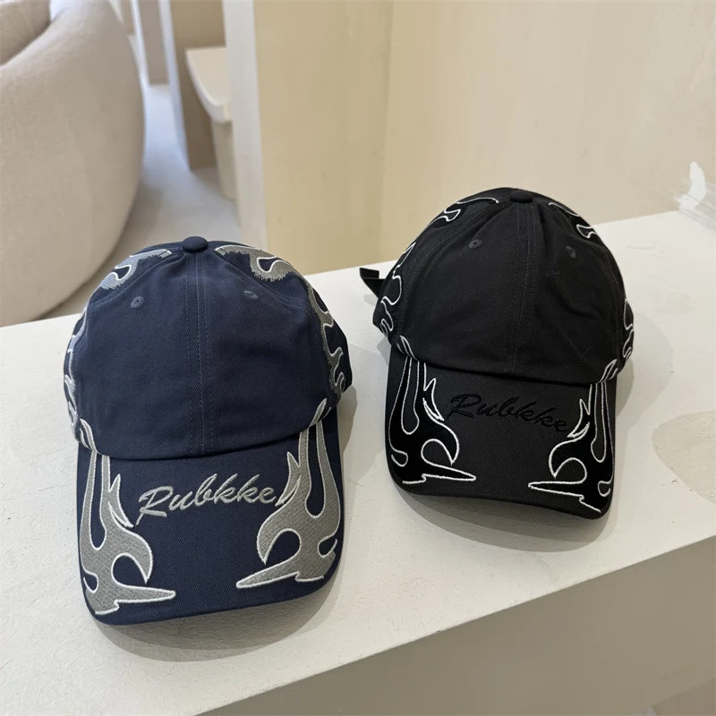 Herren-Baseballkappe mit grafischer Flammenstickerei Skanto