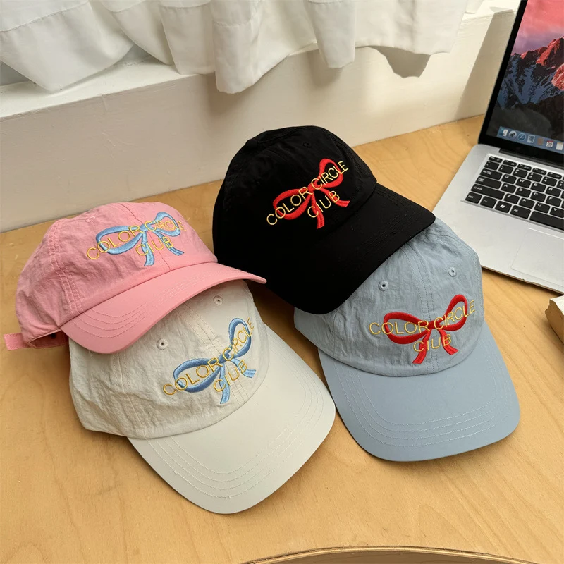 Damen bestickte Baseball Cap mit Schleifen-Detail Skanto