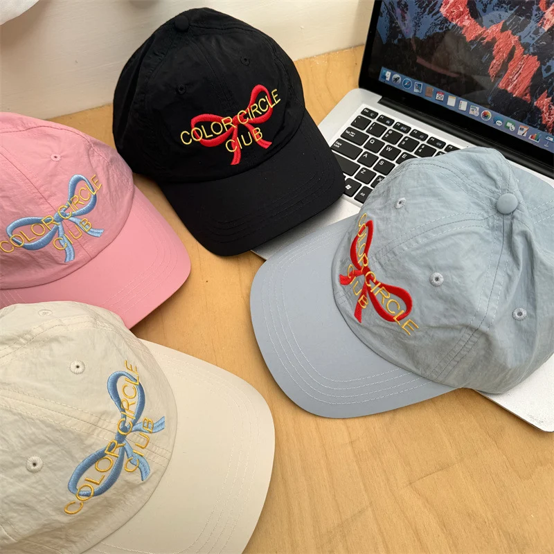 Damen bestickte Baseball Cap mit Schleifen-Detail Skanto