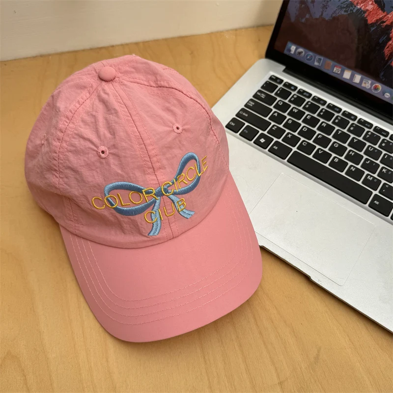 Damen bestickte Baseball Cap mit Schleifen-Detail Skanto