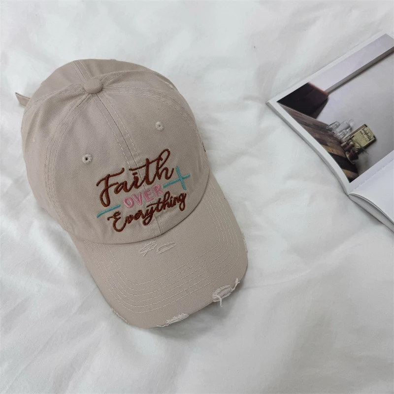 Damen bestickte Baseball Cap im Used-Look Skanto